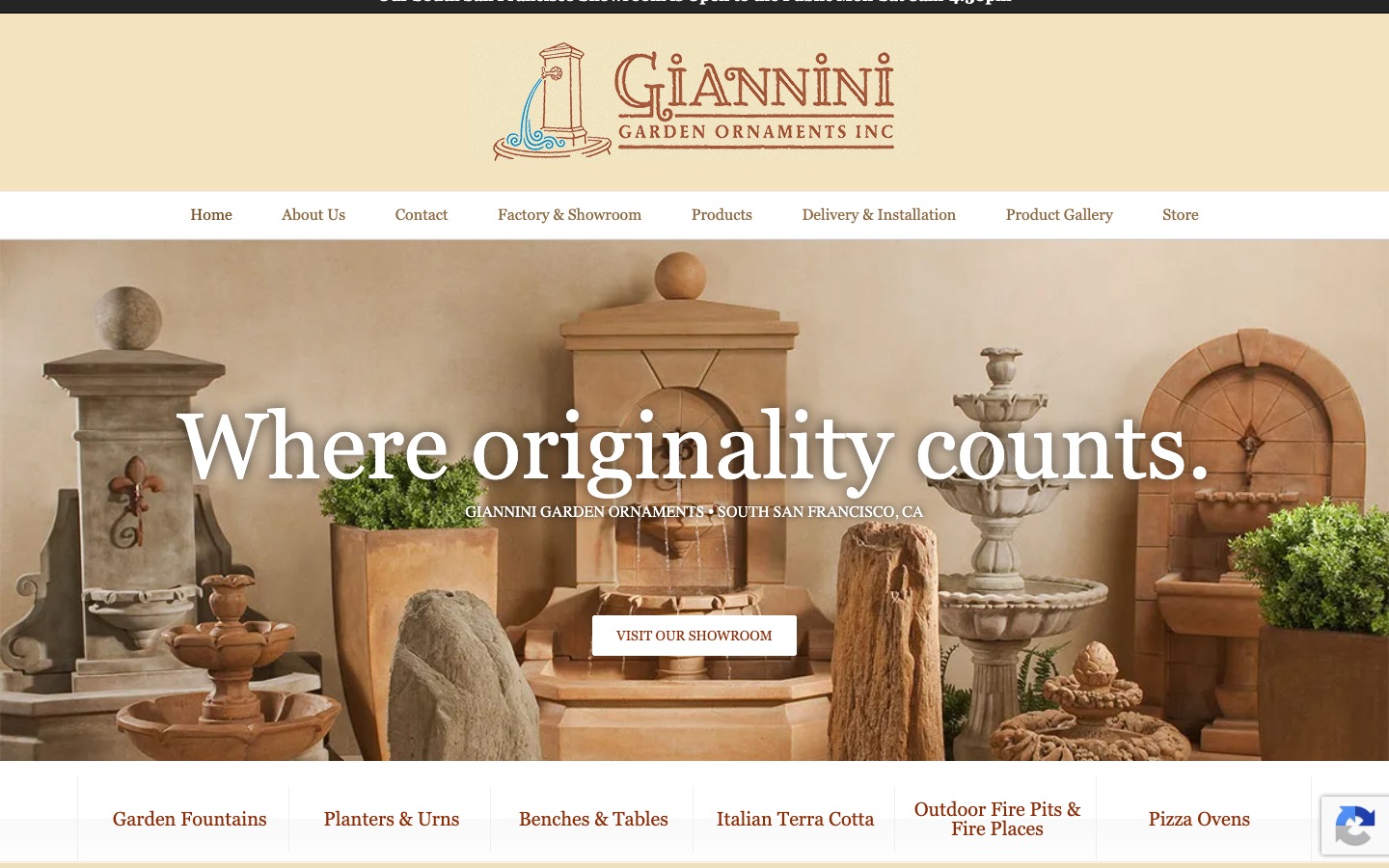 The current homepage